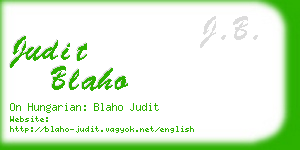 judit blaho business card